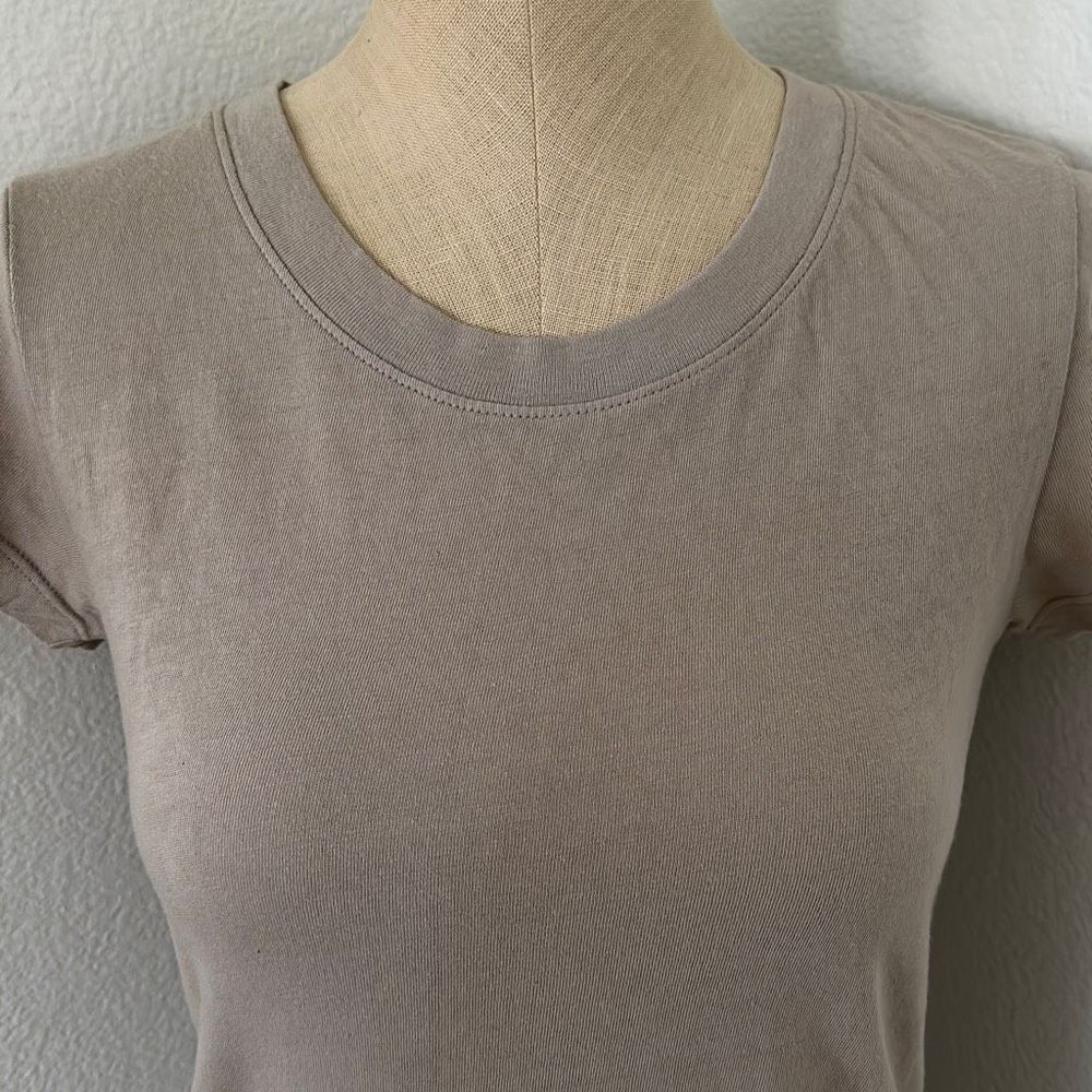 L’Agence Cory Scoop Neck Tee Biscuit Size S - Picture 3 of 7